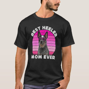 T-shirt Mère Blue Heeler pour femmes rétro bleu australien