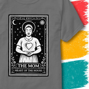 T-shirt Mère Cœur Style d'Art de Tarot Vintage Céleste Mam