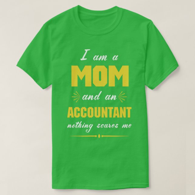 T-shirt Mère comptable Fier maman (Design devant)