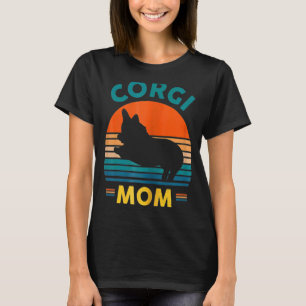 T-shirt Mère Corgi Rétro Chienne Propriétaire d'Animal de