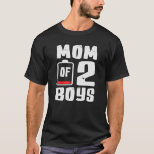 T-shirt MÈRE DE 2 GARÇONS Du Fils Fête des mères Anniversa