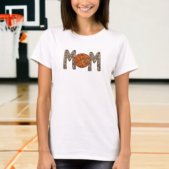 T-shirt Mère de basket-ball Leopard Chemise mignonne Perso (Créateur téléchargé)