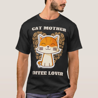 T-shirt Mère de chat amant de café 212