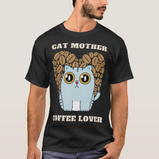 T-shirt Mère de chat amateur de café 211