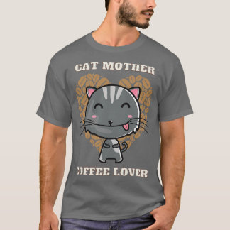 T-shirt Mère de chat amateur de café 24