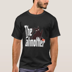T-shirt Mère de chat drôle Catmère Chat noir maman féline 