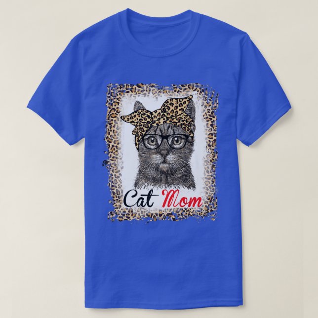 T-shirt Mère de chatte léopard blanchie pour Amoureux de l (Design devant)