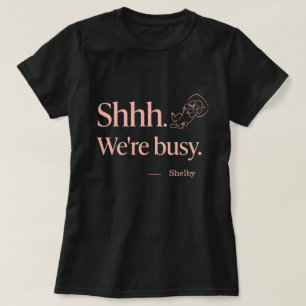 T-shirt Mère de chien caniche drôle endormi Nom personnali