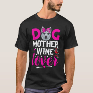 T-shirt Mère de chien mignon Chien mère de Sibérie Husky F