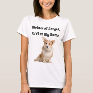 T-shirt Mère de Corgis, Prénom de mon nom