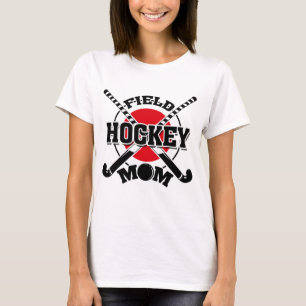 T-shirt Mère de hockey de terrain traversé bâtons de hocke