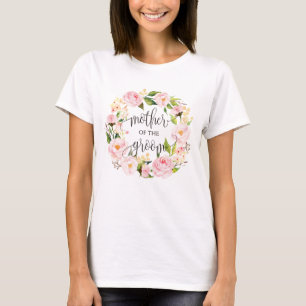 T-shirt mère de la couronne fleurie du marié -5