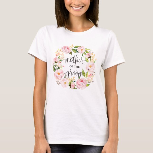 T-shirt mère de la couronne fleurie du marié -5 (Devant)