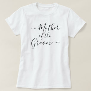 T-shirt Mère de la Groom fête de mariage script moderne
