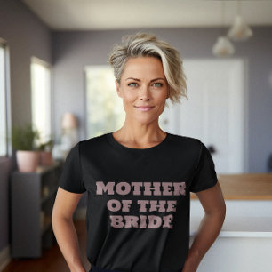 T-shirt Mère de la mariée Mariage noire