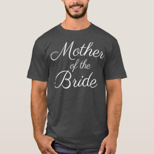 T-shirt Mère de la mariée, police de caractères blanche sc
