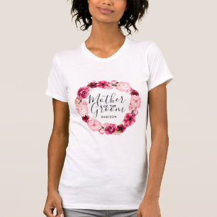 T-shirt Mère de la salle de bain de la couronne de fleurs 