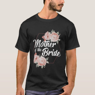 T-shirt Mère De L'Épouse Florale Fleurs De Mariage Blush