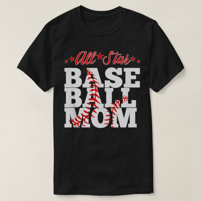 T-shirt Mère de Star Baseball (Design devant)