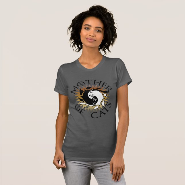 T-shirt Mère de tee - shirt de chats (Devant entier)