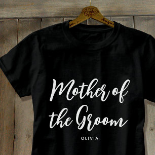 T-shirt Mère du Mariage Groom Personnalisé noir blanc