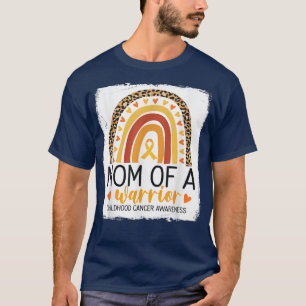 T-shirt Mère d'un guerrier Enfance Cancer Imprimé léopard 