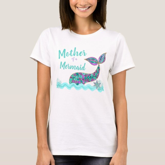T-shirt Mère d'une sirène, débardeur de fête d'anniversair (Devant)