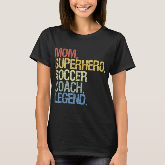 T-shirt Mère entraîneur de football (Devant)