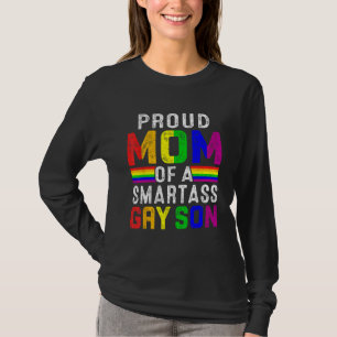 T-shirt Mère fière LGBTQ d'un fils gay insolent rétro LGBT