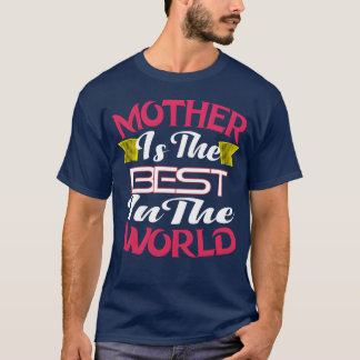 T-shirt MÈRE INHE MEILLEUR INHE WORLD rétro