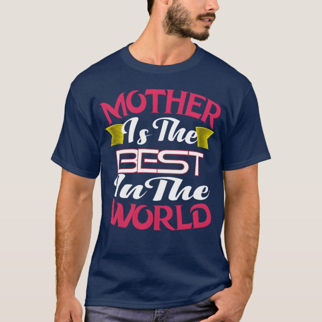 T-shirt MÈRE INHE MEILLEUR INHE WORLD rétro (Devant)