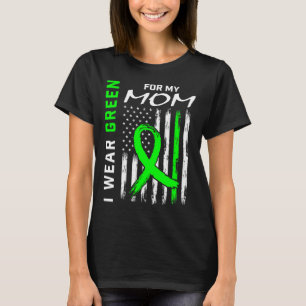 T-shirt Mère Je Porte Vert Pour Ma Mère Maladie Du Rein Aw