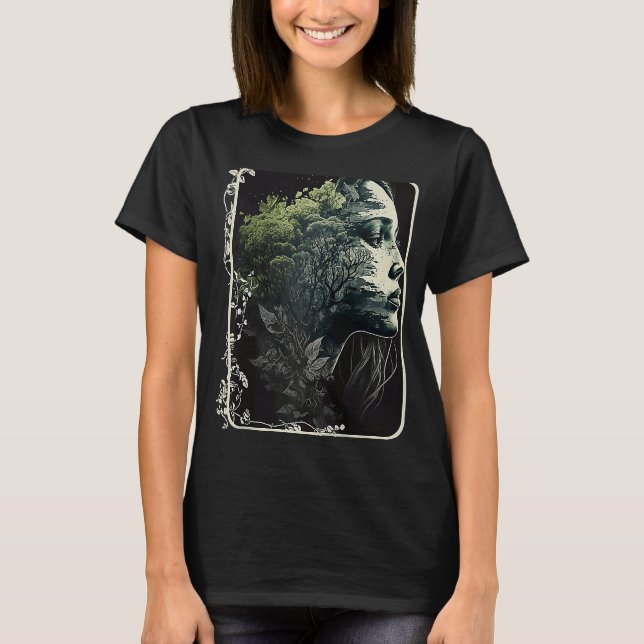 T-shirt Mère Jour des terres Arbre Aimer La Planète Vert E (Devant)