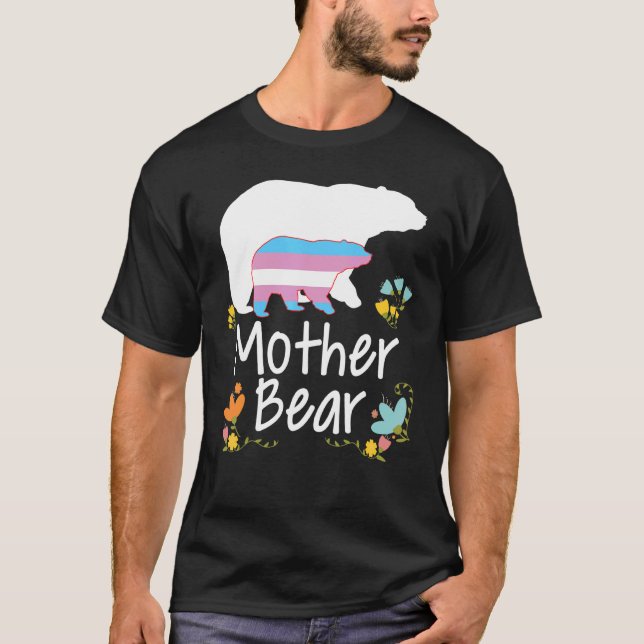 T-shirt Mère Lgbt Bear Transgender Rainbow Lgbt Gay Lesb (Devant)