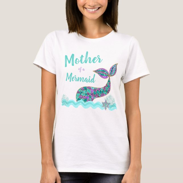 T-shirt Mère maternelle d'une sirène, chemise d'anniversai (Devant)