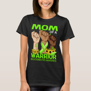 T-shirt Mère Mère D'Un Guerrier Handicap Cerveau Sensibili