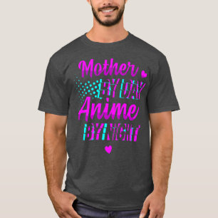 T-shirt Mère Par Jour Animation Par Nuit Manga Reader Otak