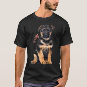 T-shirt Mère Père Amour Animal Chien Berger Allemand Chiot