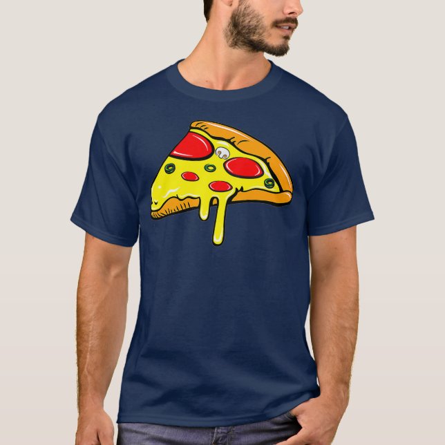 T-shirt Mère Père Fille Pizza Slice Matching (Devant)