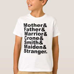 T-shirt Mère & Père & Guerrier & Crones & Forgeron & Vierg