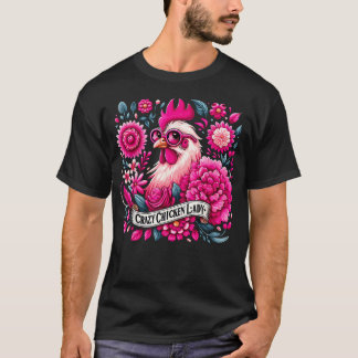 T-shirt Mère poule Dame poule folle
