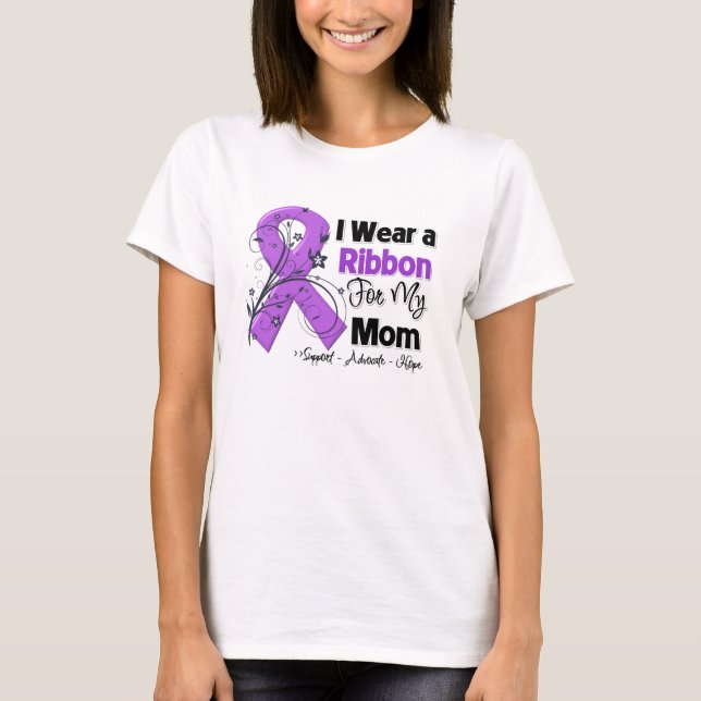 T-shirt Mère - Ruban sur le cancer du pancréas (Devant)