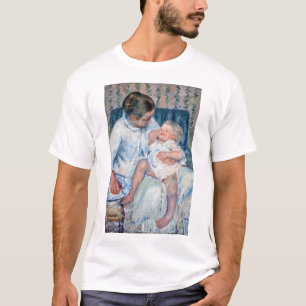 T-shirt Mère sur le point de laver son enfant endormi, Cas