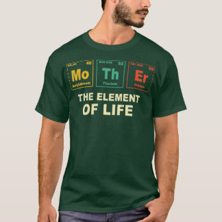 T-shirt Mère Table périodique Geek Chimiste amant Retro Ge