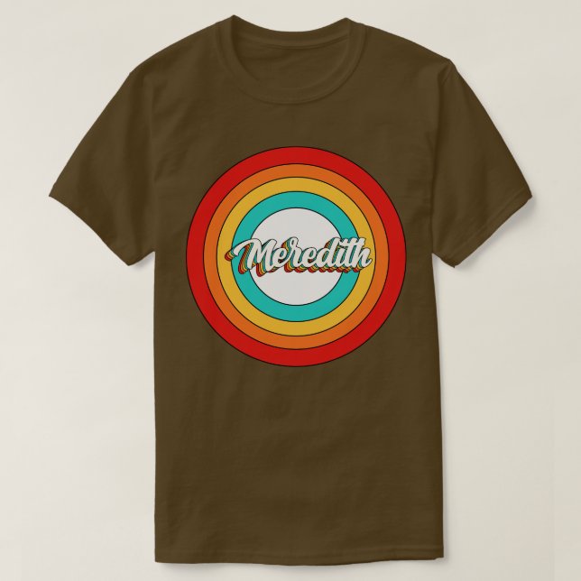 T-shirt Meredith Nom Chemise Vintage Meredith Cercle (Design devant)
