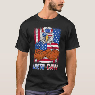 T-shirt Meri Caw Patriotique Usa Drapeau Indépendance 4 De