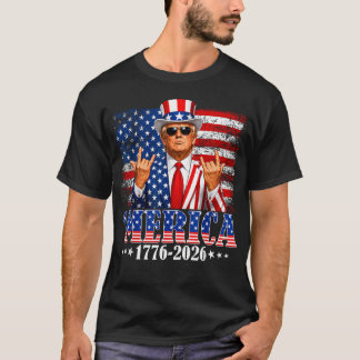 T-shirt Merica 250 Années Américaines 1776 2026 Trump 250e