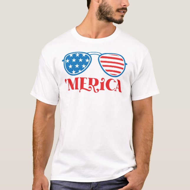 T-shirt 'Merica - 4 juillet Design-32042 (Devant)