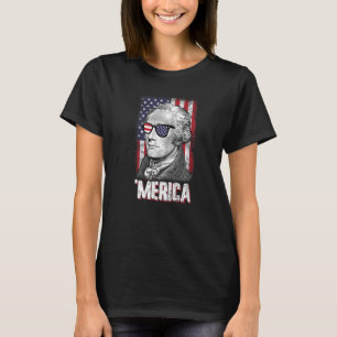 T-shirt Merica Alexander Hamilton 4 juillet American Fla