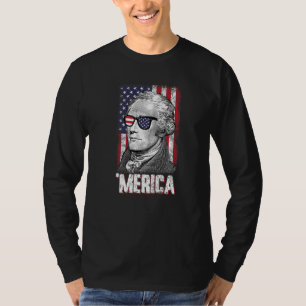 T-shirt Merica Alexander Hamilton 4 juillet American Fla
